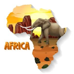 carte éléphant afrique